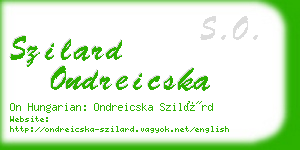 szilard ondreicska business card